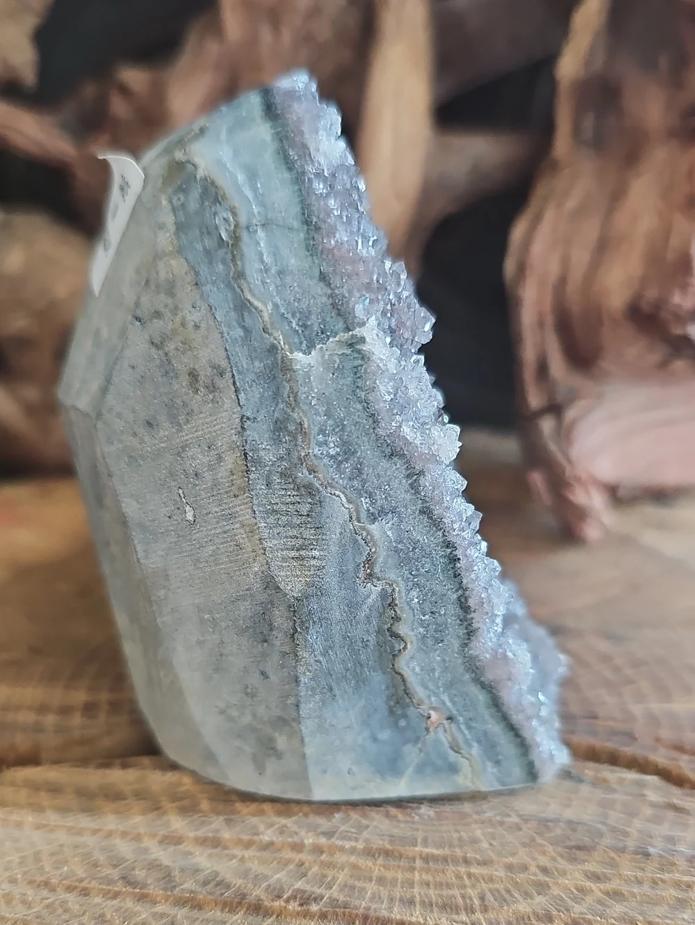 Natural Gray Uraguayan Amethyst Cutbase- Home Accents